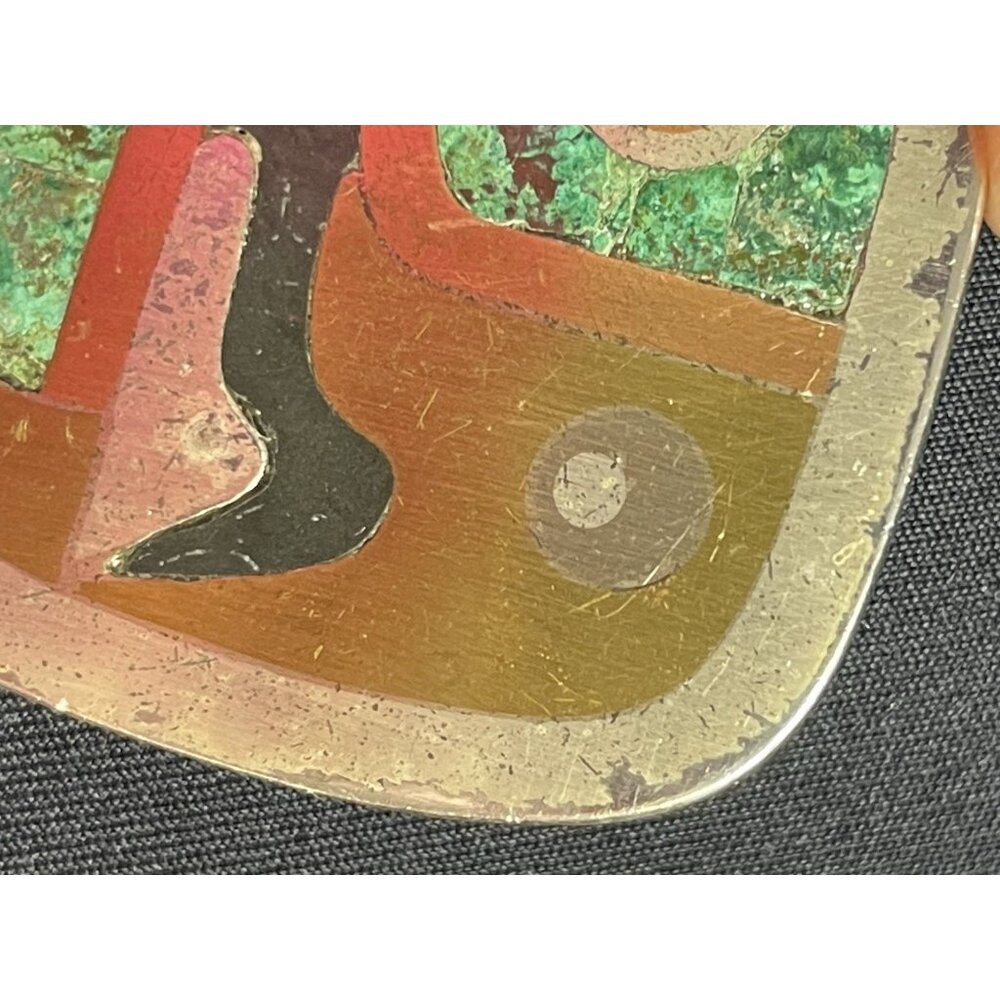 Los Castillo Sterling Silver Mixed Metals Parrot Pendant Brooch Signed 63 - Picture 10 of 14